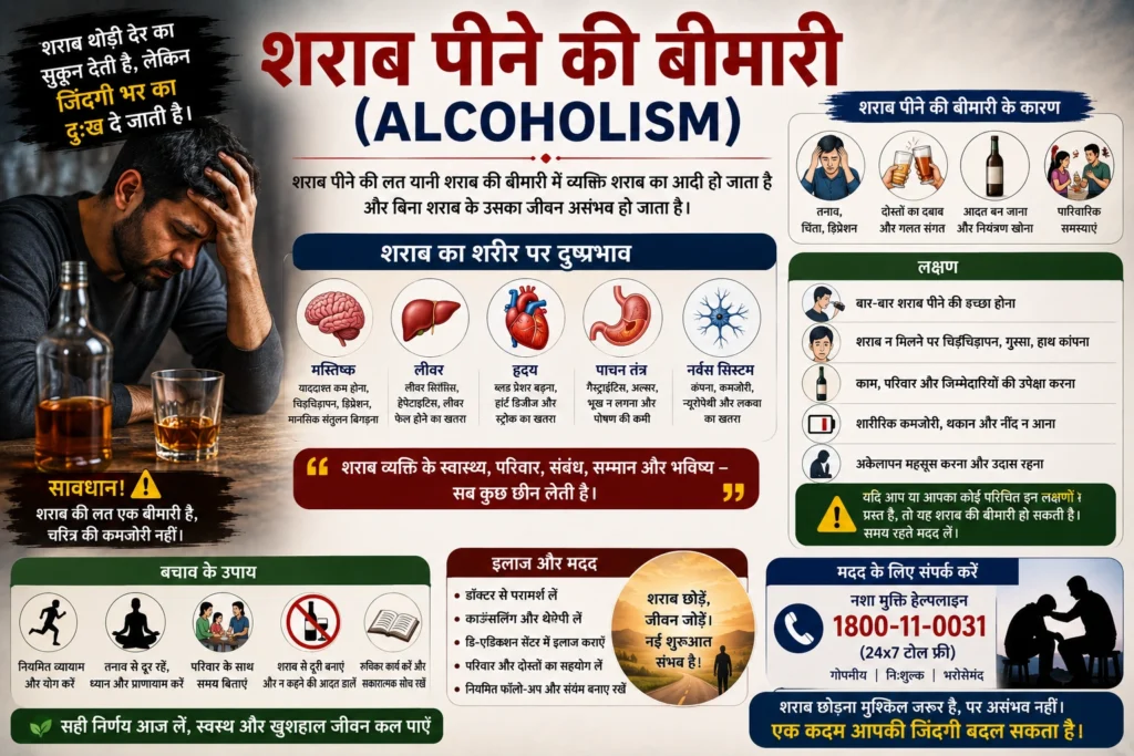 शराब पीने की बीमारी (Alcoholism)