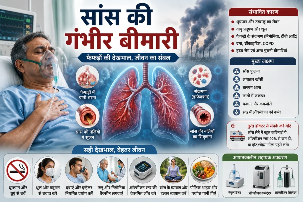 सांस की गंभीर बीमारी (Severe Respiratory Illness)